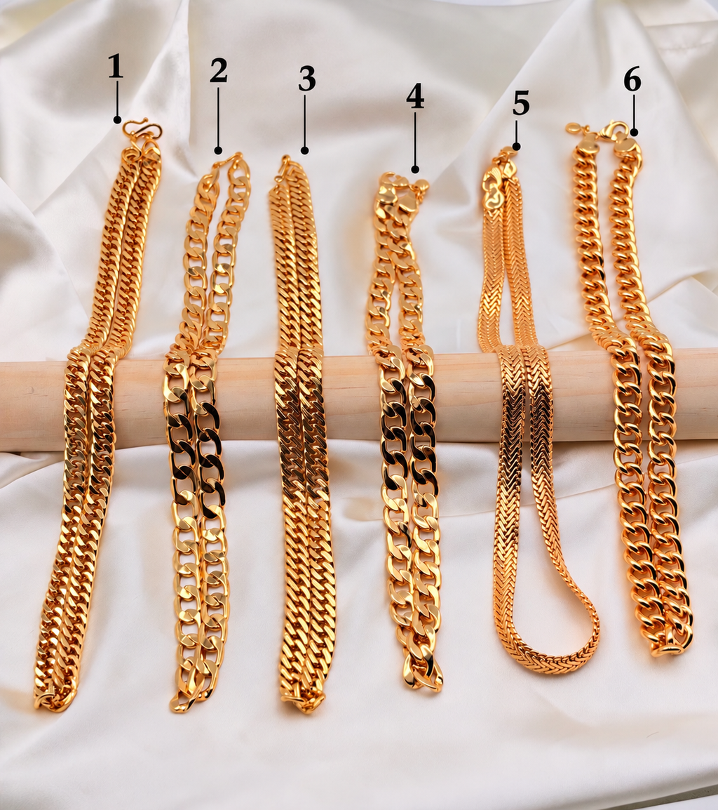 Gold Plated Chain &  Bracelet combo