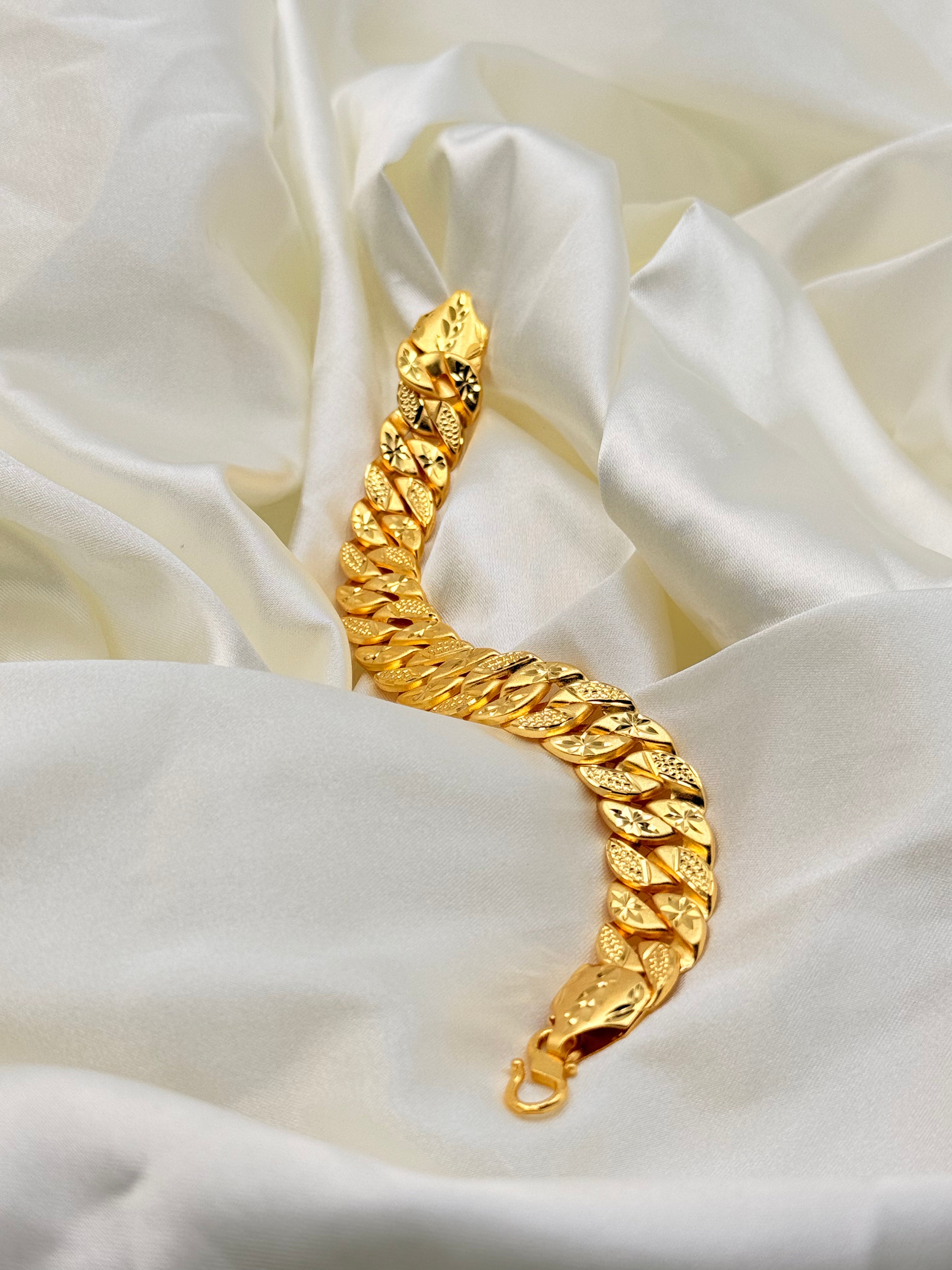 1 Gram Gold CowBoy Cuban Link Bracelet