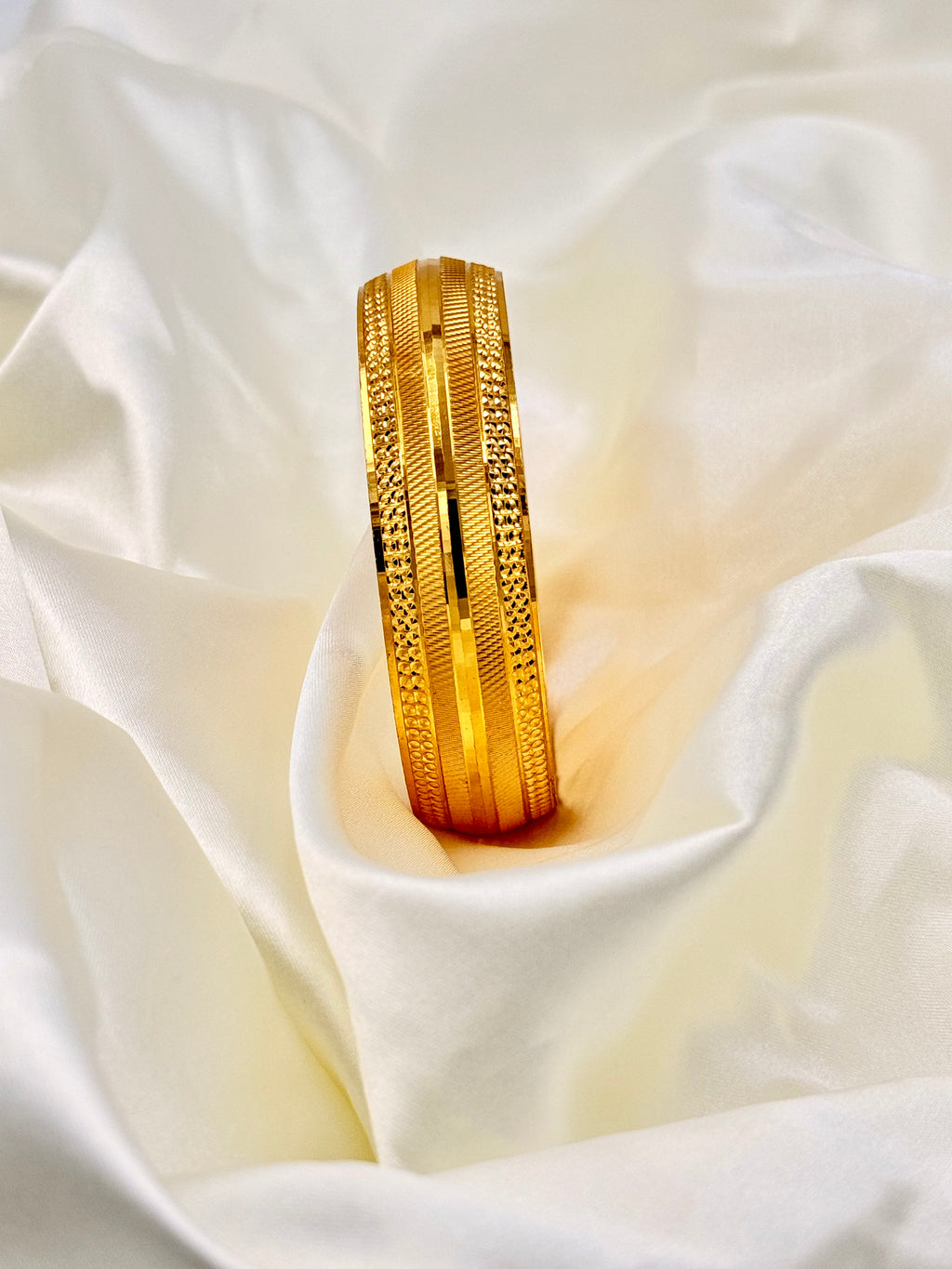 1 Gram Gold Triple Line Designer Kada