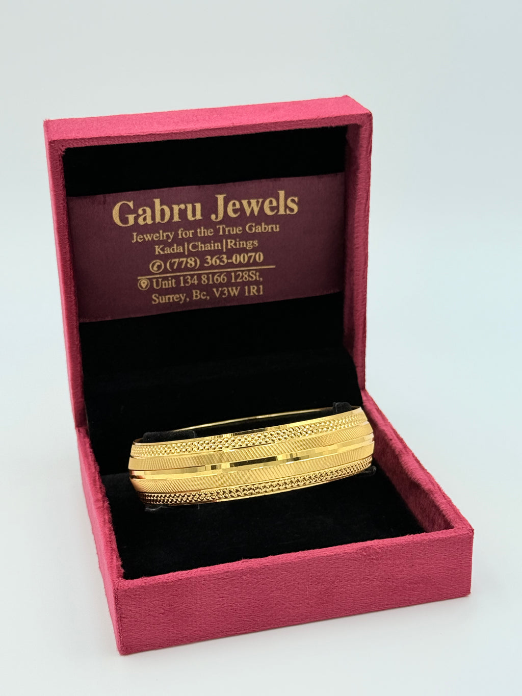 1 Gram Gold Triple Line Designer Kada