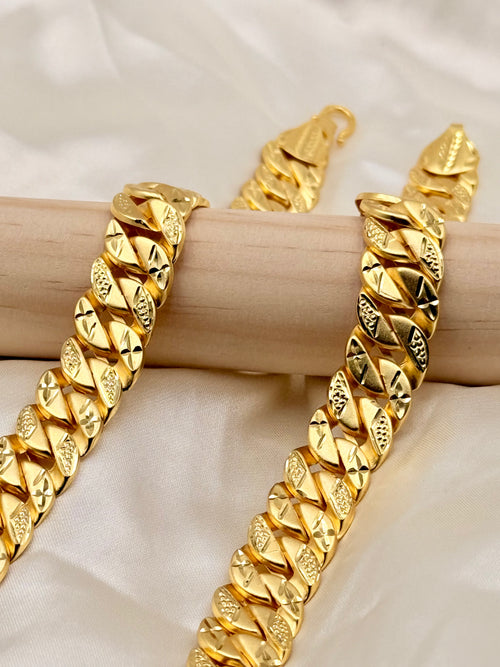 1 Gram Gold CowBoy Cuban Link Chain