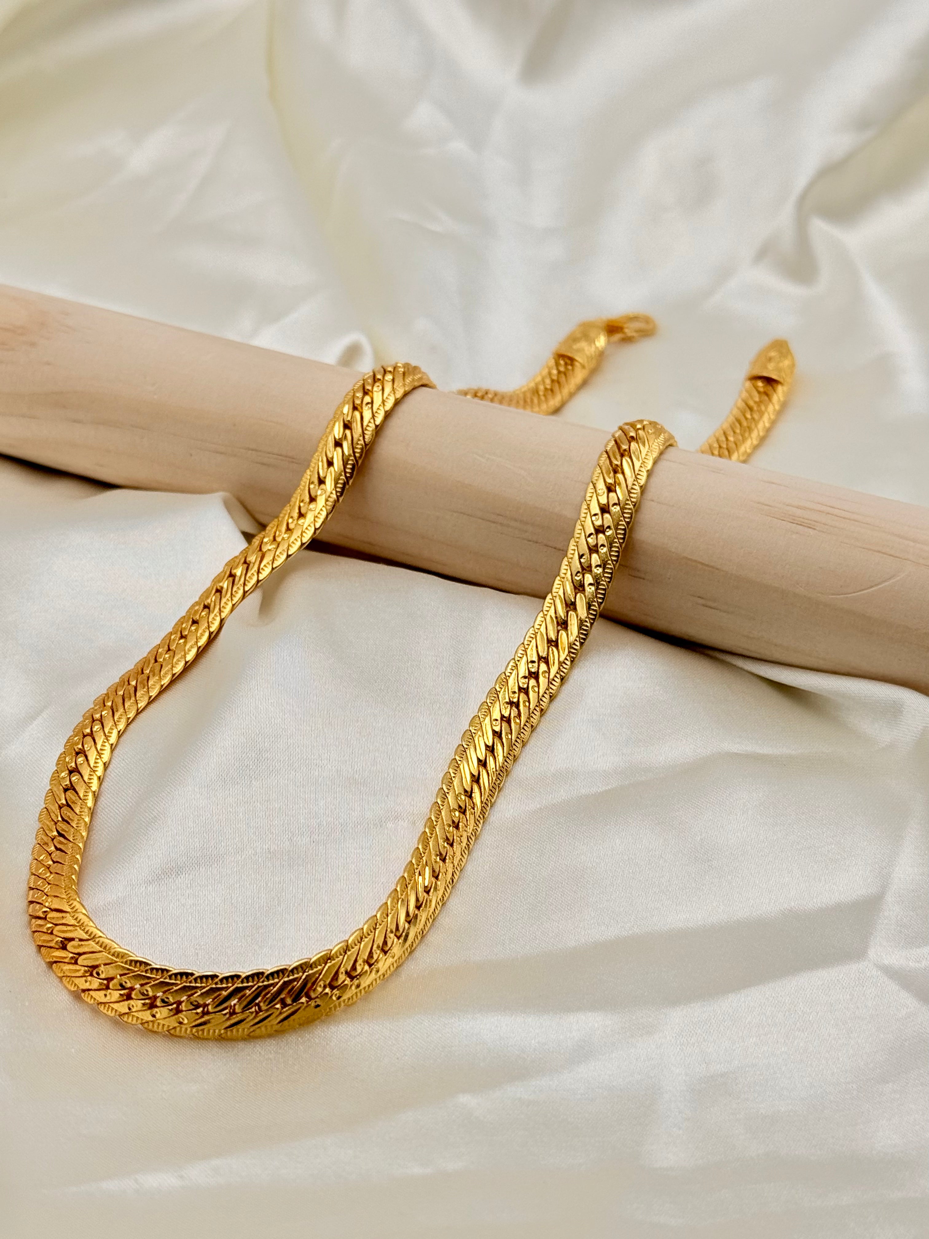 1 Gram Gold Double-Link Designer Chain