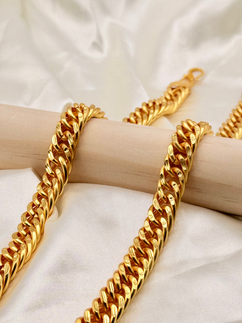 1 Gram Gold Diamond Cut Cuban Link Chain