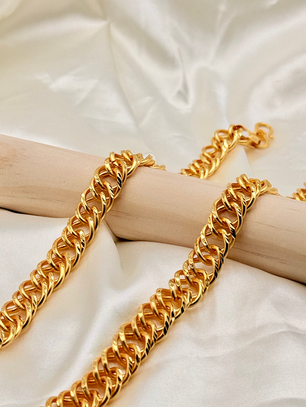 1 Gram Gold Double Link Cuban Link Chain