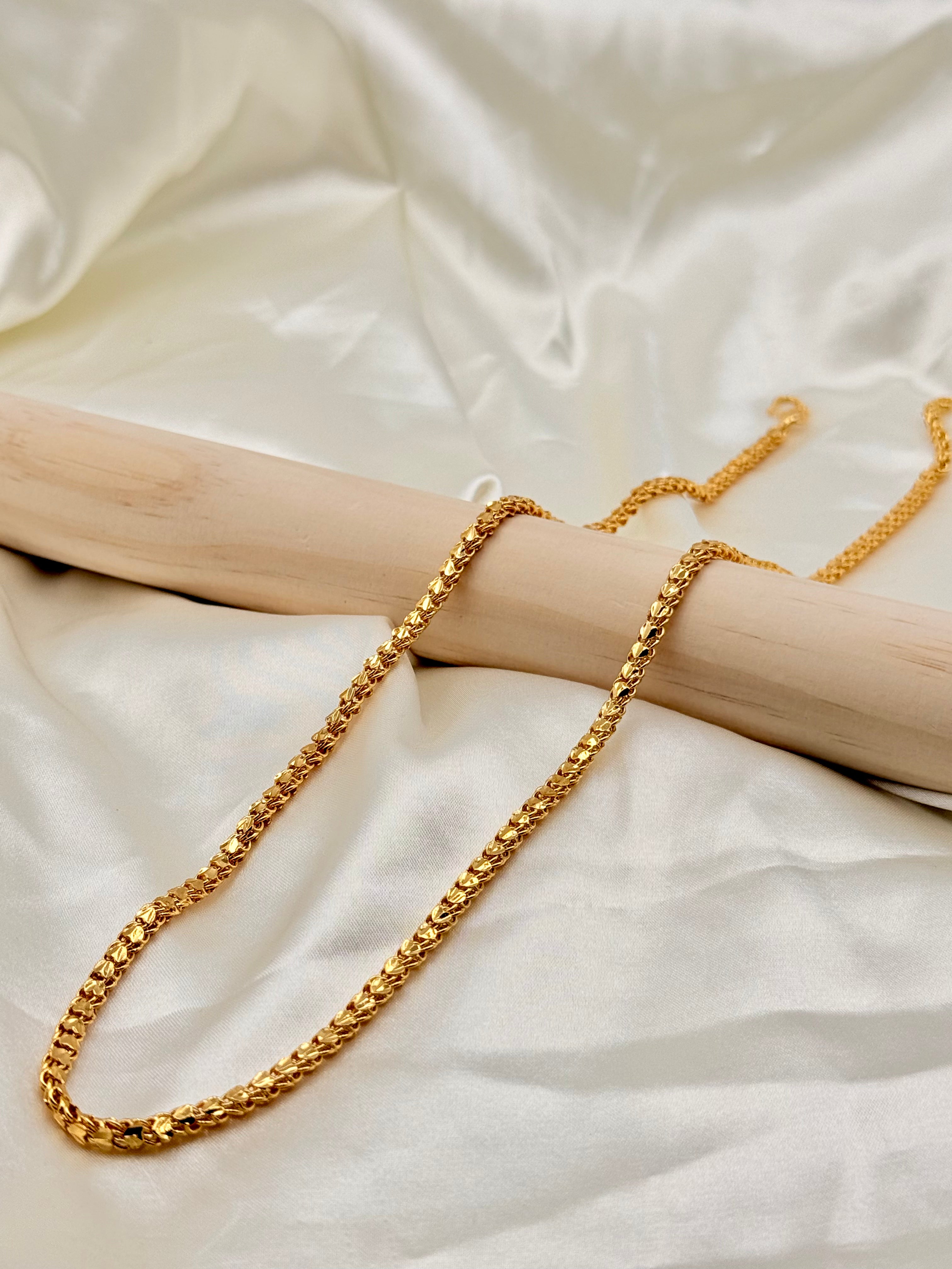1 Gram Gold Diamond Cut Rope Link Chain