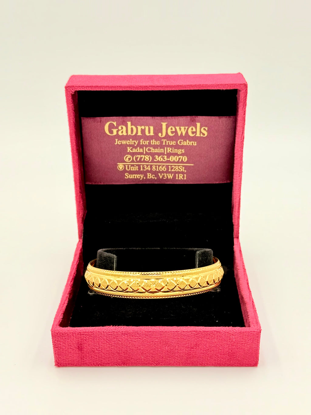 1 Gram Gold Diamond Cut Designer Kada