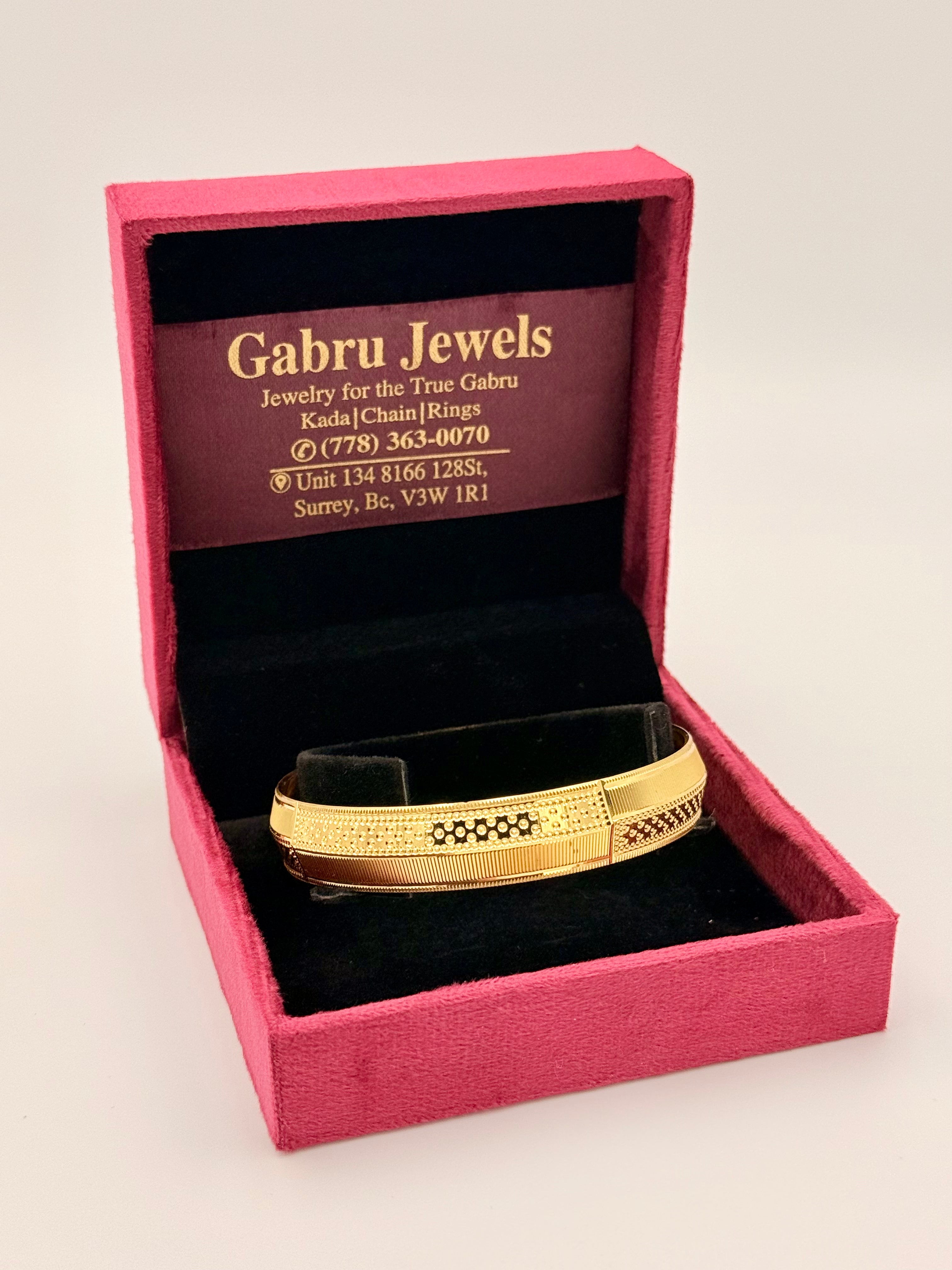 1 Gram Gold Wide Cut Designer Kada