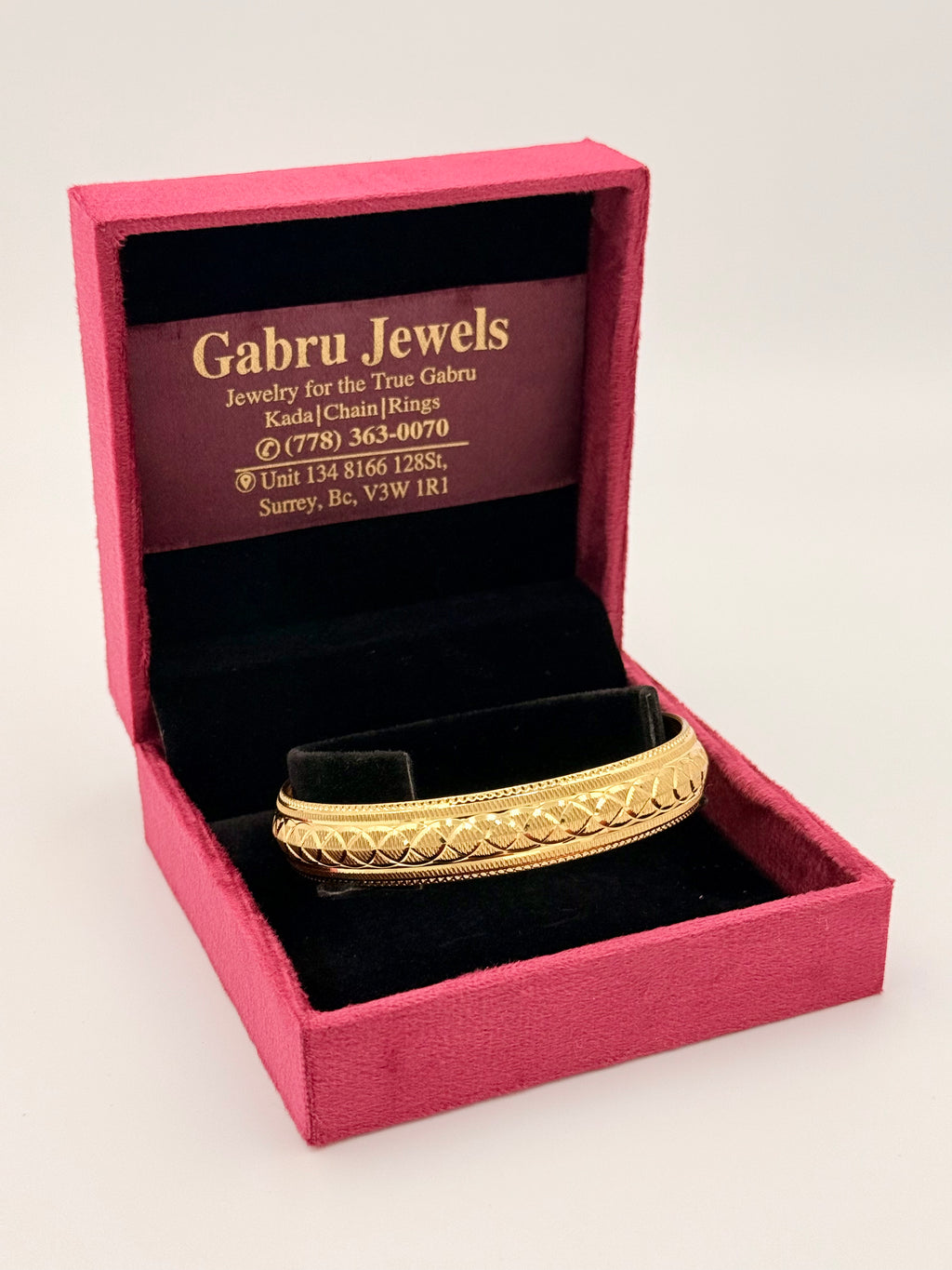 1 Gram Gold Diamond Cut Designer Kada
