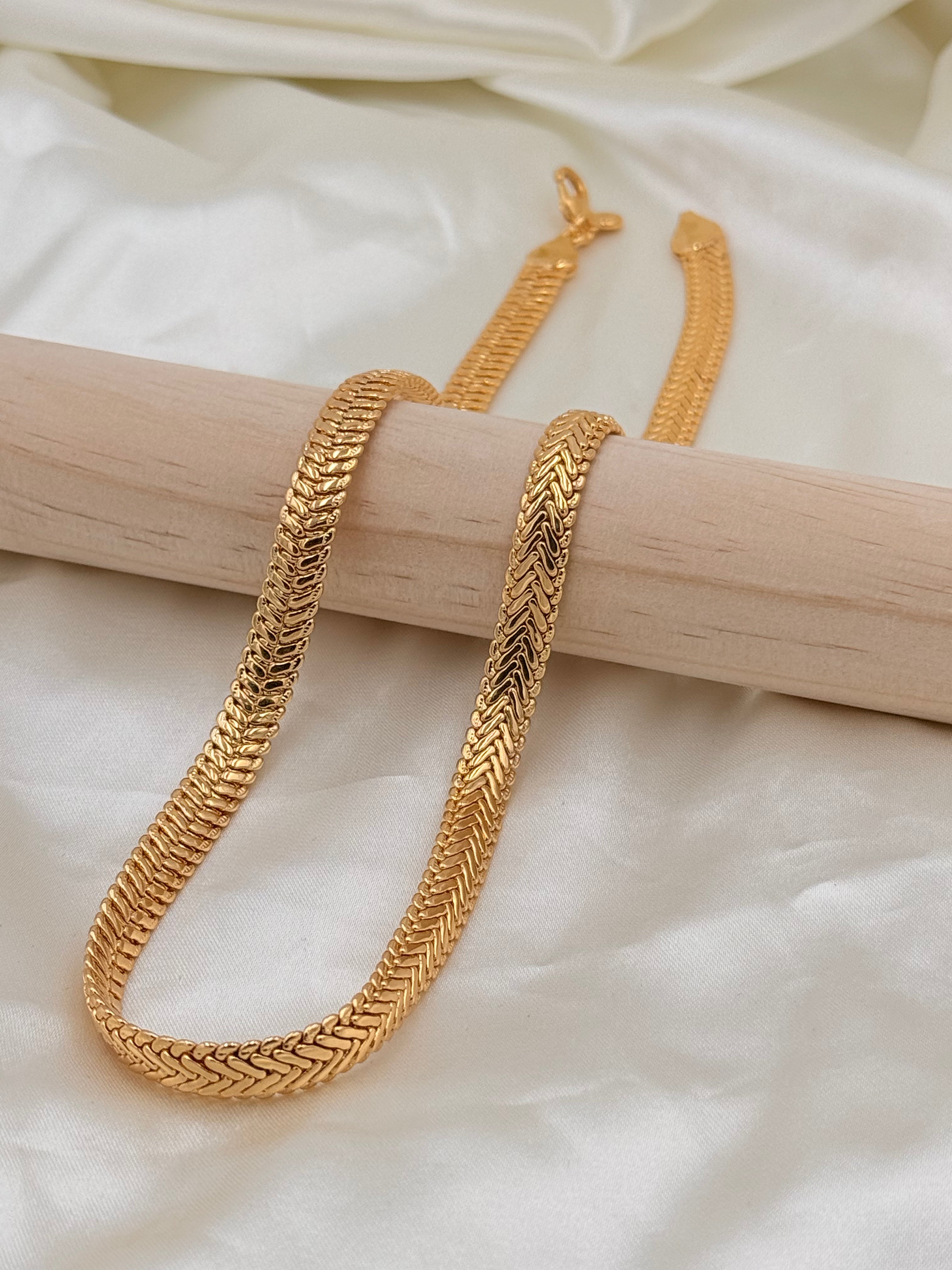 Gold plated Herringbone Chain