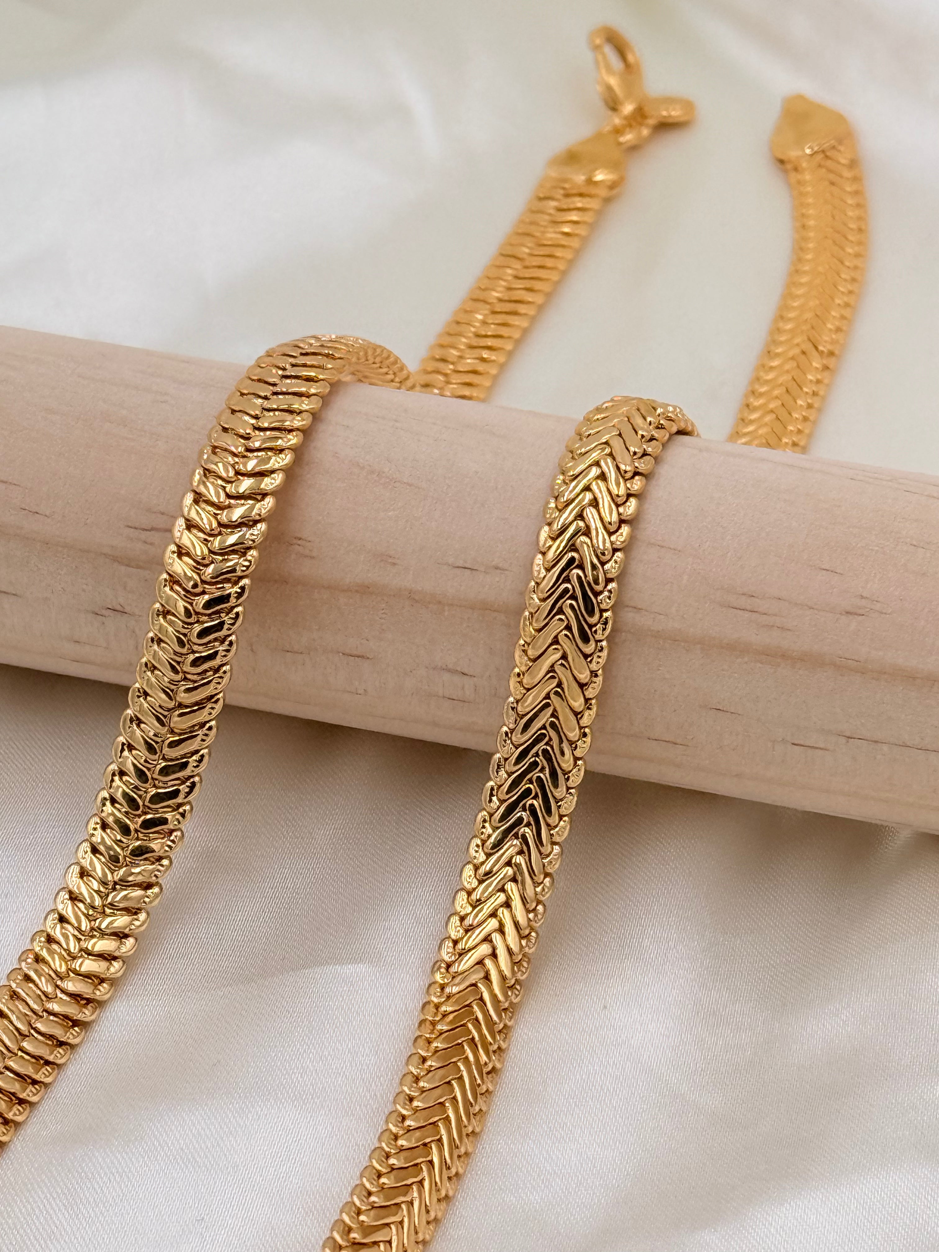 Gold plated Herringbone Chain