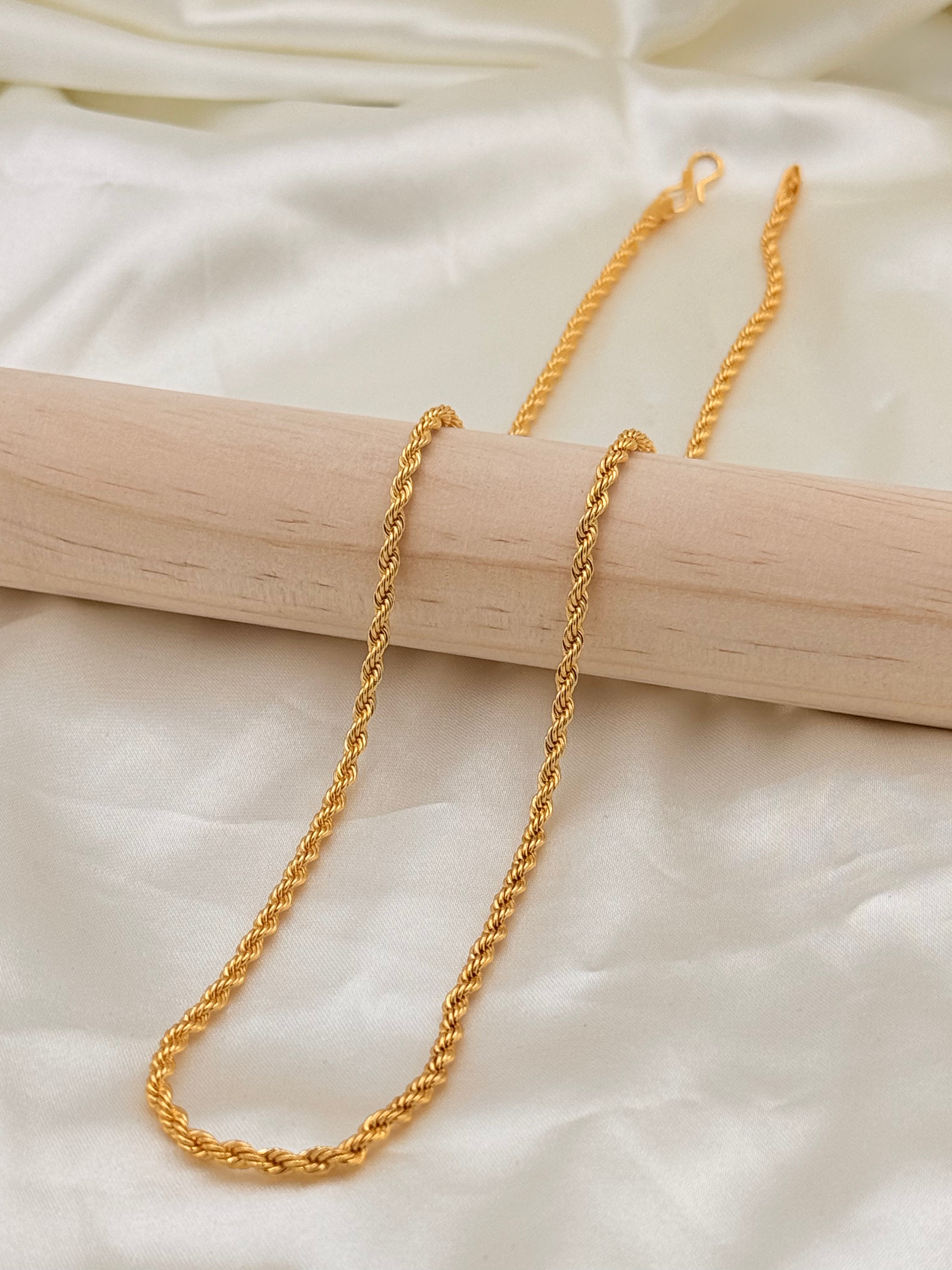 Gold Plated Classic Rope Chain