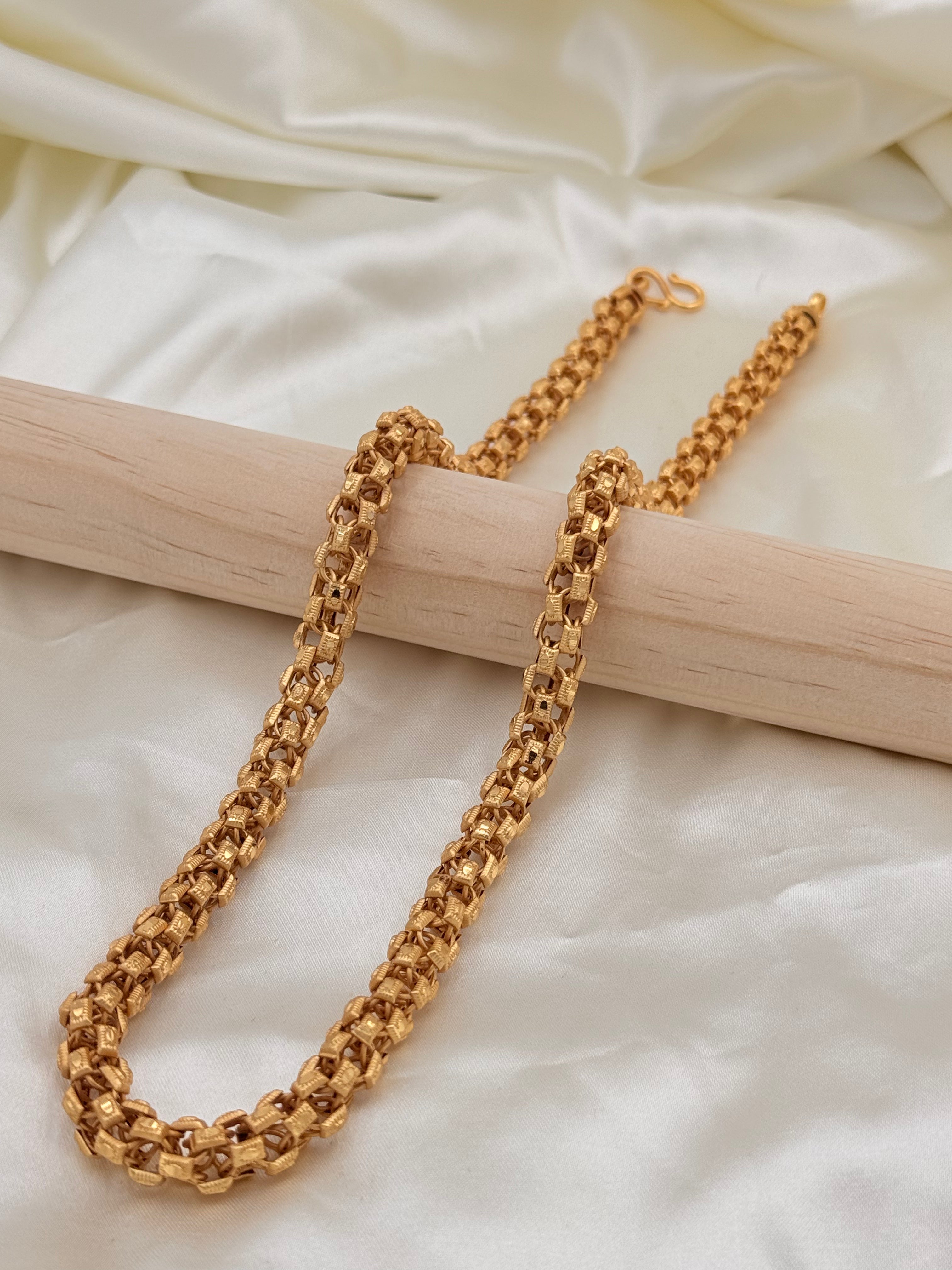 Gold Plated Royal Box Link Chain