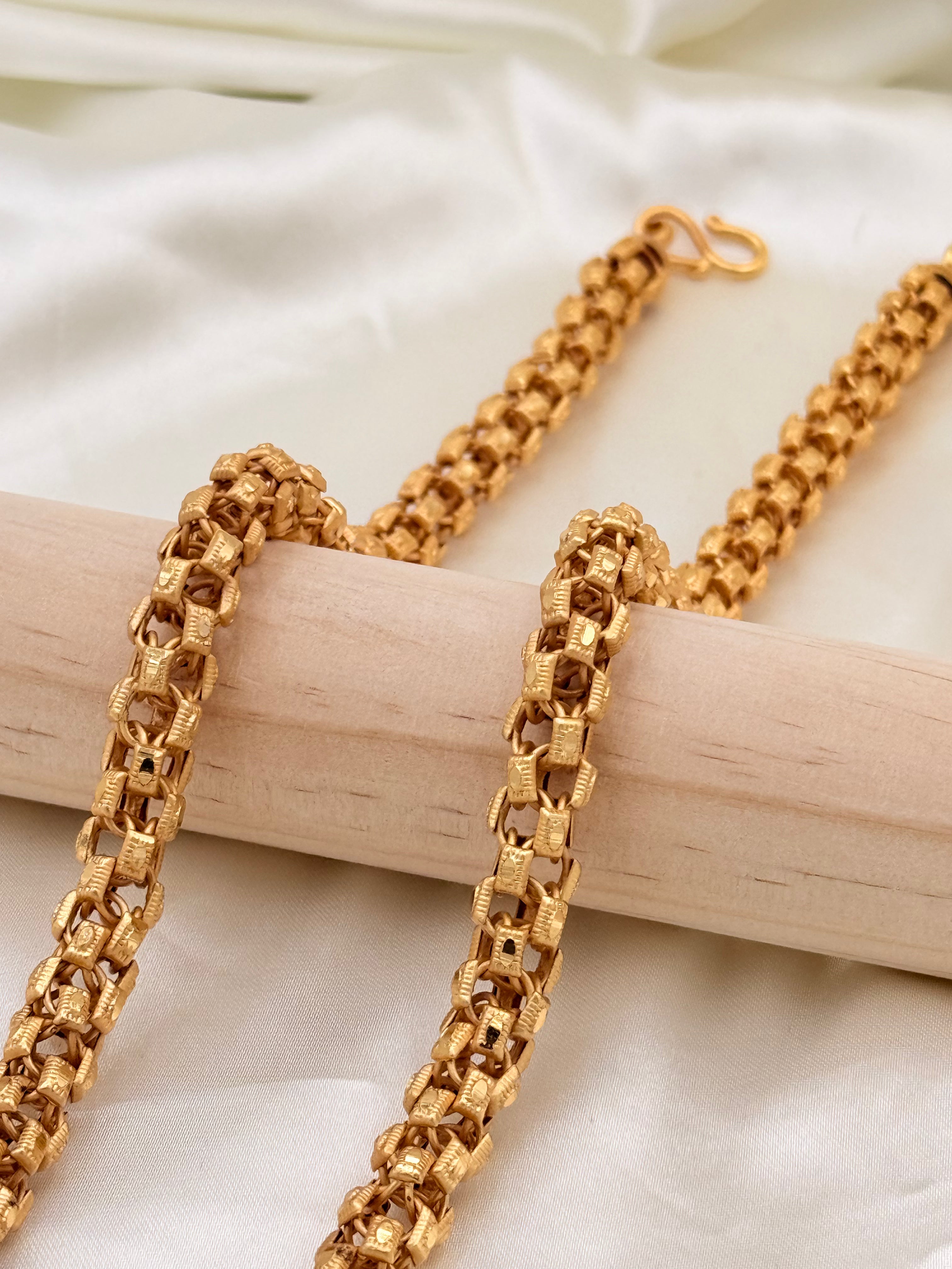 Gold Plated Royal Box Link Chain
