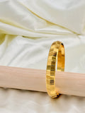 Gold Plated Geometric Block-Cut Kada