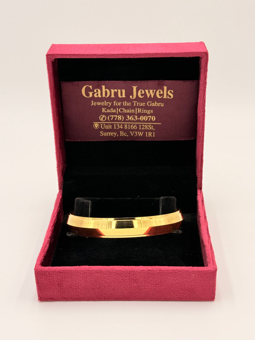 Gold Plated Sleek Flat-Cut Kada