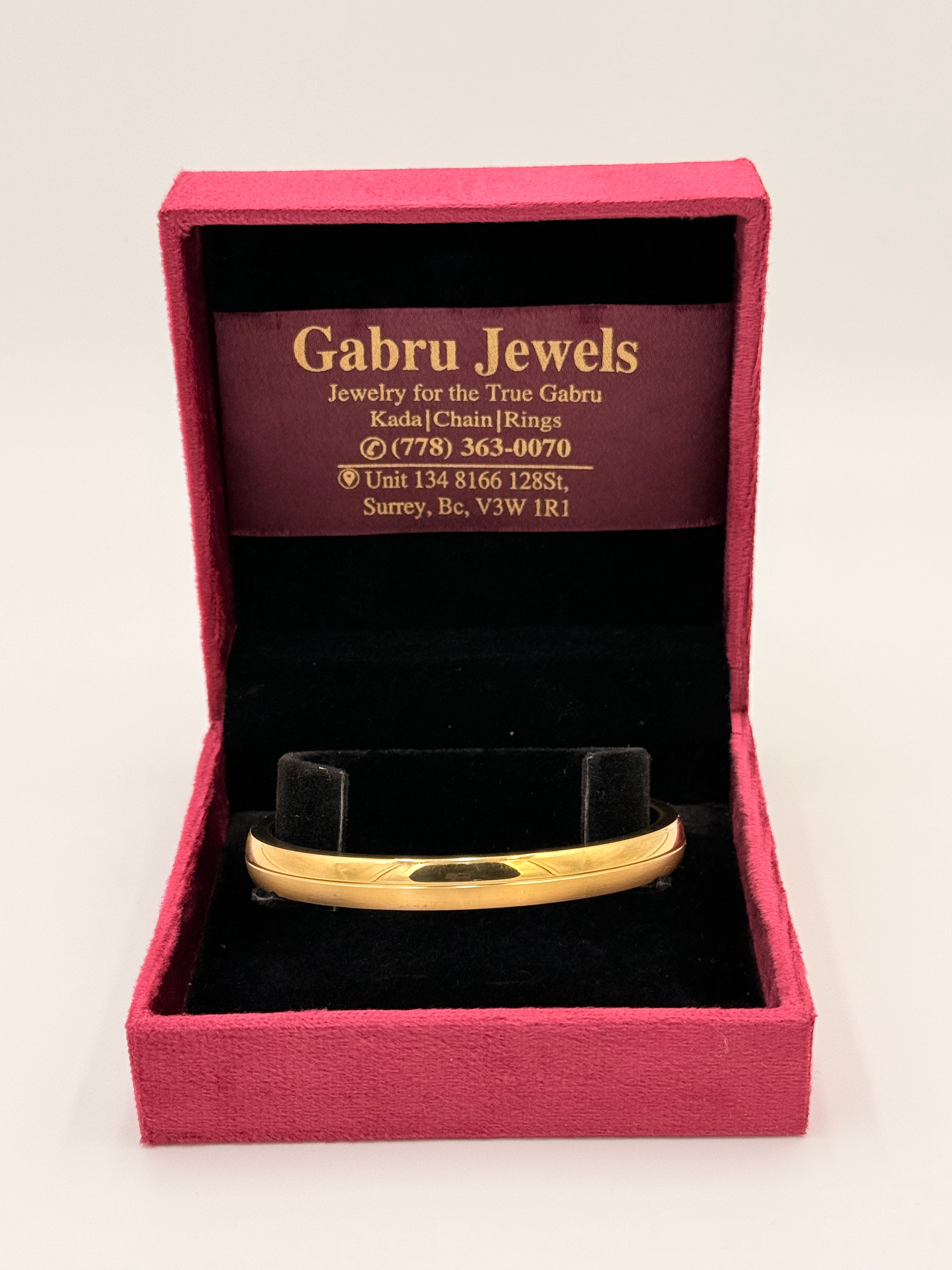 Gold Plated Classic Groove Kada