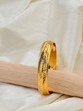 Gold Plated Leaf Cut Designer Kada