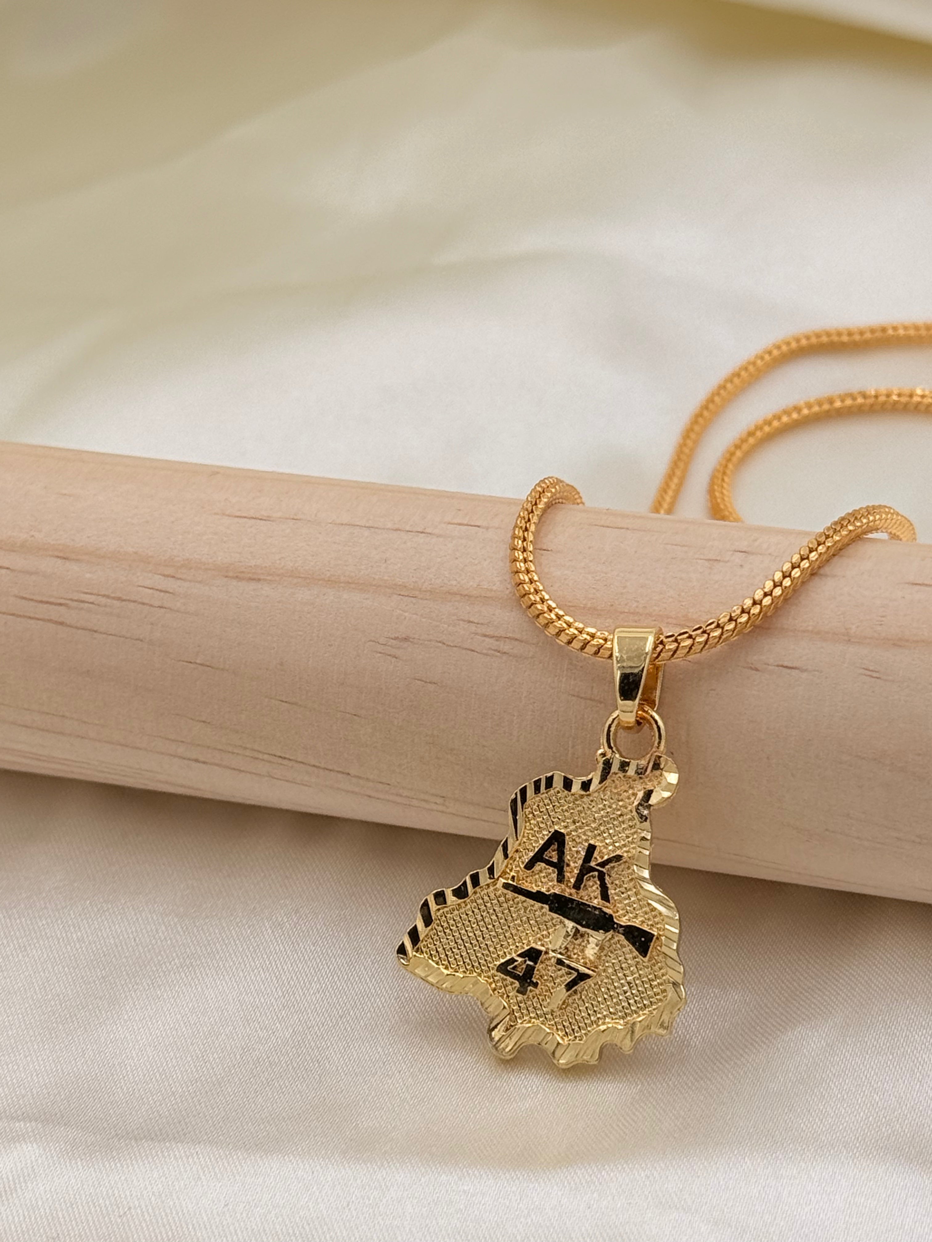 Gold Plated Chain & Pendant Combo