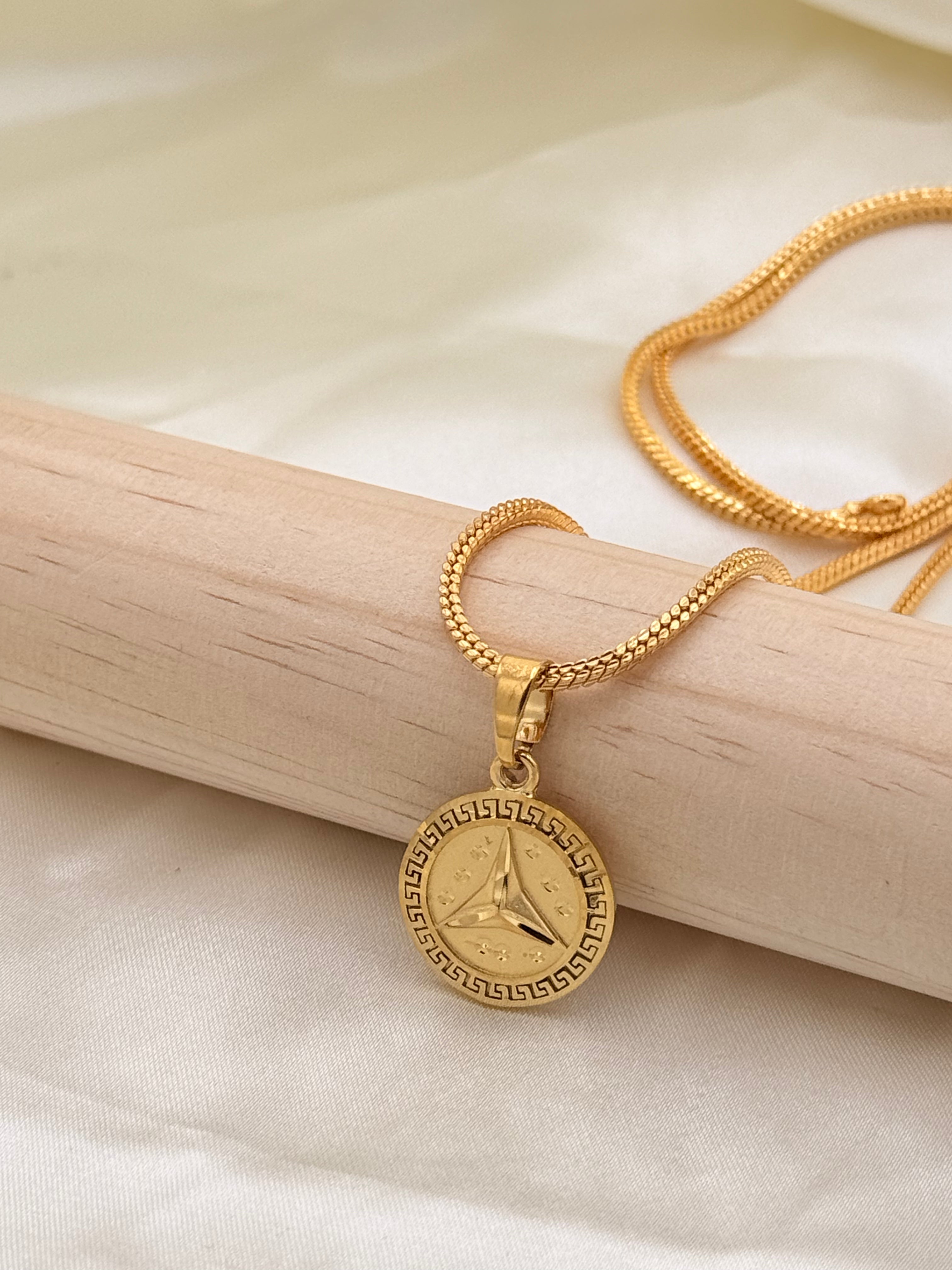 Gold Plated Chain & Pendant Combo