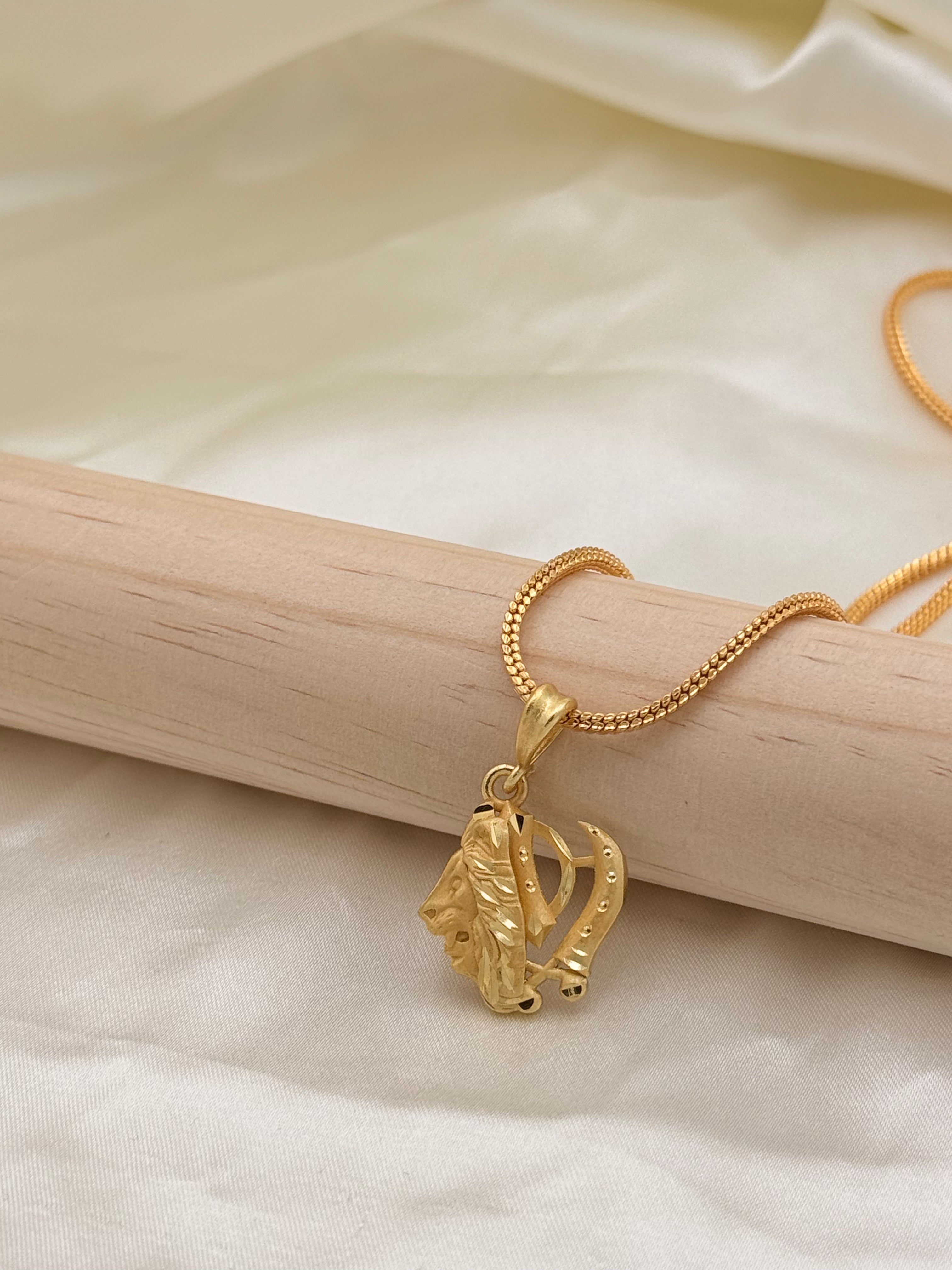 Gold Plated Chain & Pendant Combo