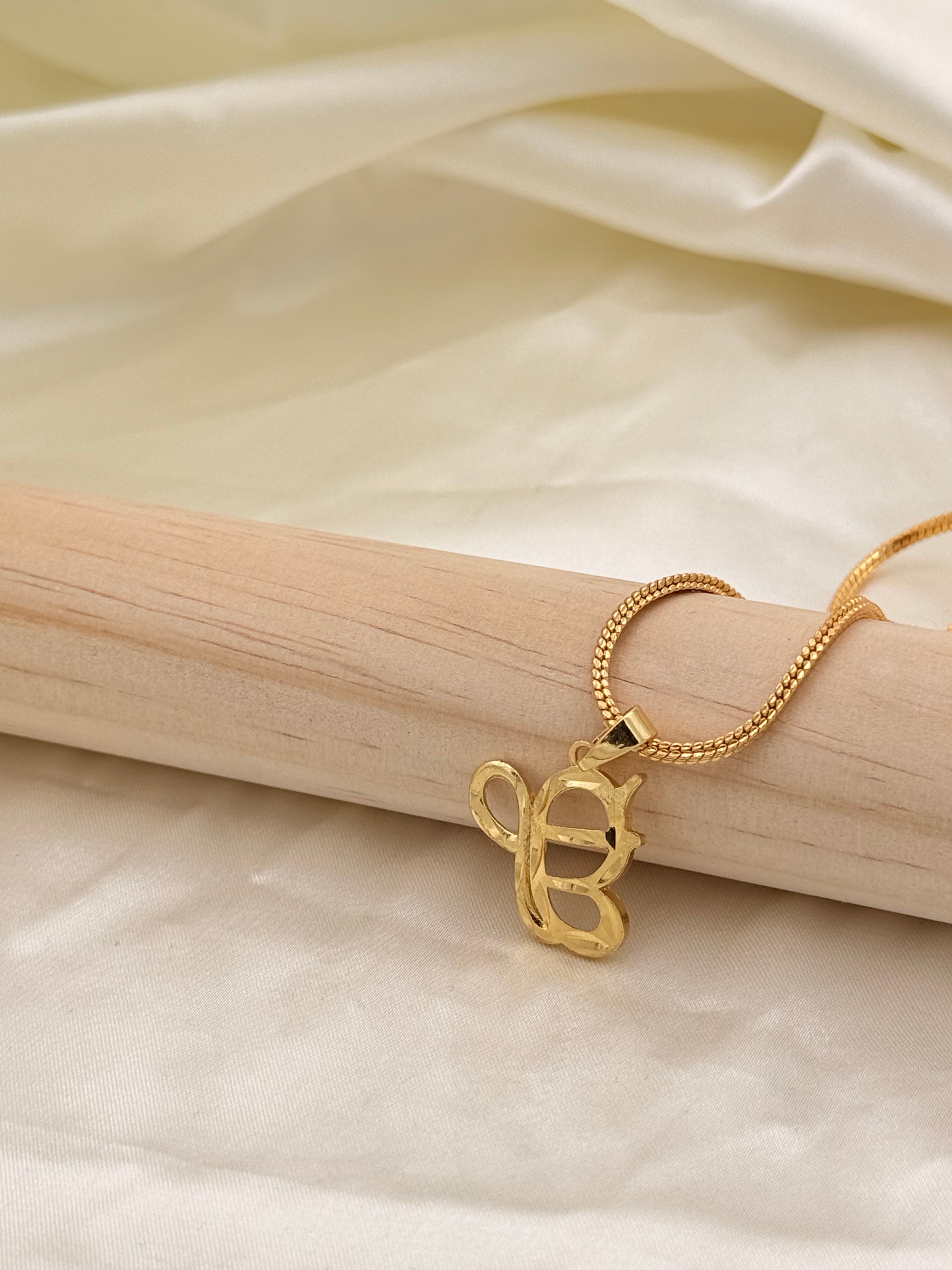 Gold Plated Chain & Pendant Combo