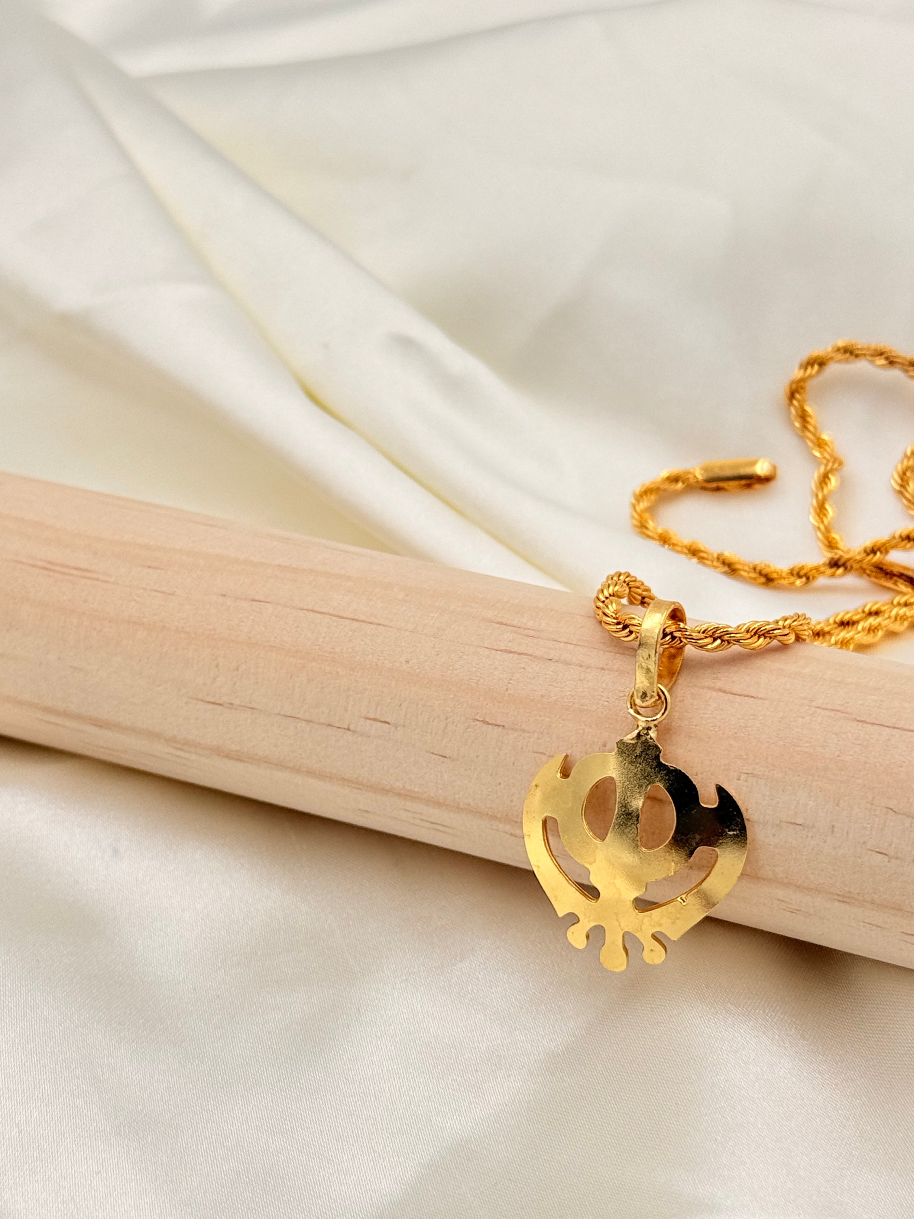 Gold Plated Chain & Pendant Combo