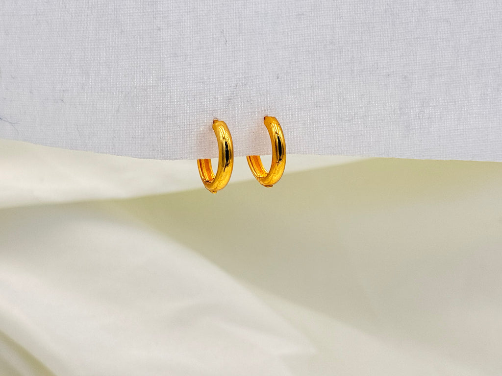 Men Gold Plated Nattiyan - Classic Hoop Earrings