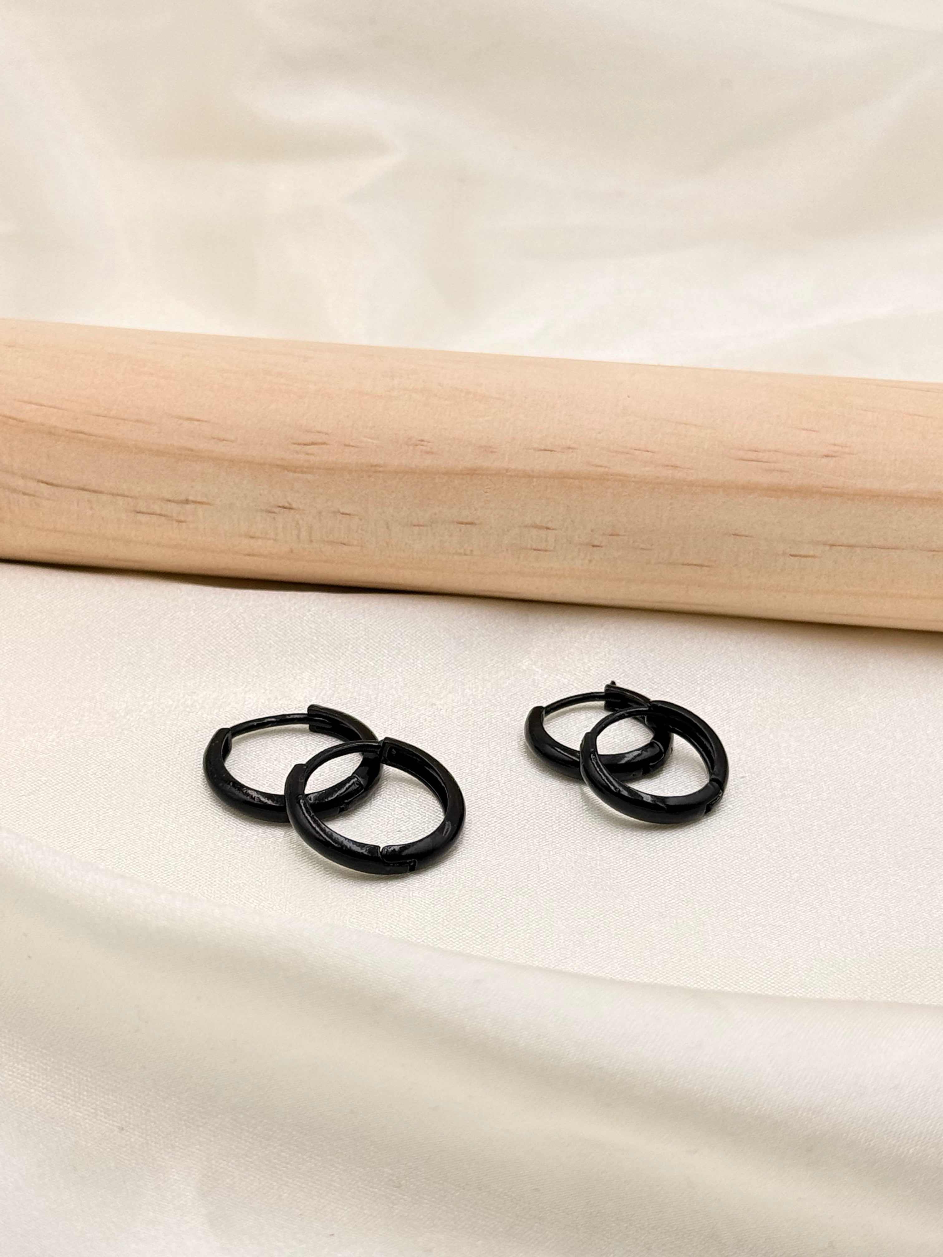 Men Black Nattiyan - Hoop Earrings